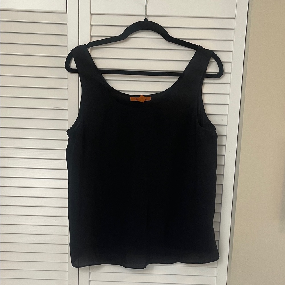 Silk Black Sleeveless Top
